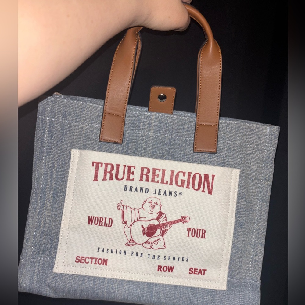 Medium Denim True Religion tote